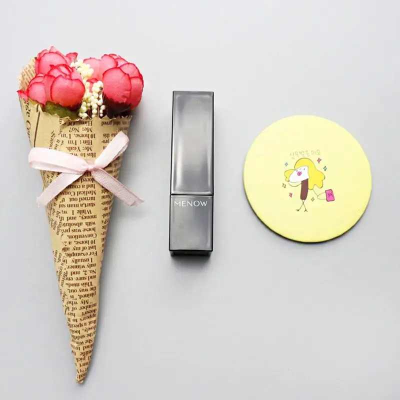 1 шт. карманное круглое мини-зеркало для макияжа