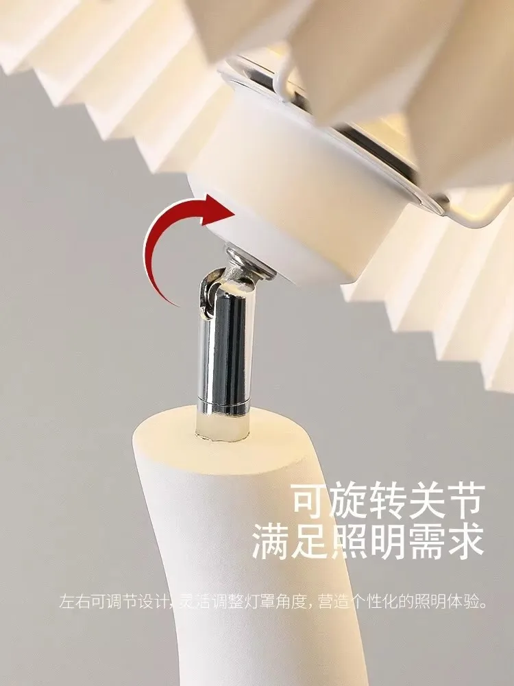 Дизайнерский витой ретро деревянный плиссированный кремовый стиль торшер для