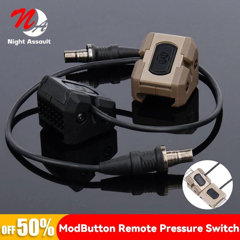 WADSN ModButton Remote Pressure Switch for SF M300 M600 flashlight Weapon Light PEQ15 DBAL CQBL NGAL Fit Keymod M-Lok