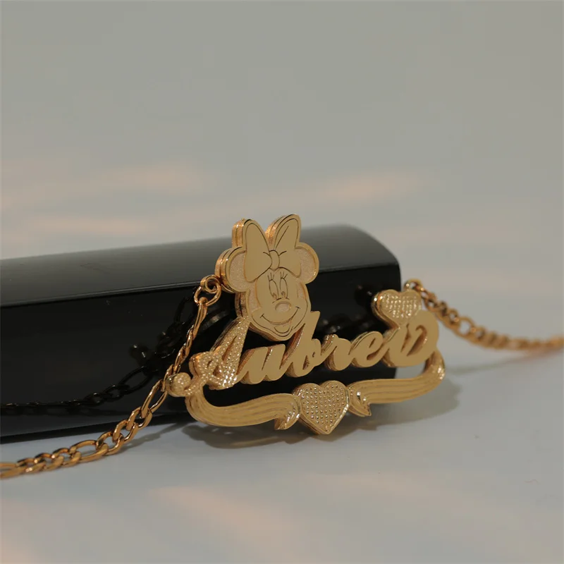 MINISO Дисней Микки Минни ожерелье на заказ персонализированные фотографии фото