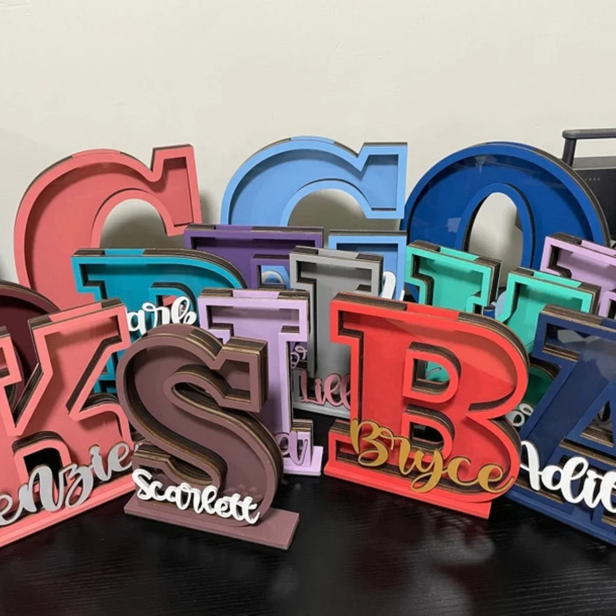 Персонализированная копилка с буквами деревянная именем для детей большая