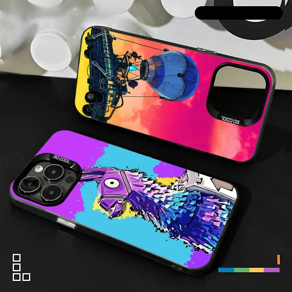 Чехол для телефона FORTNITES матового цвета серебристого iPhone 15 16 14 13 12 11 Pro Max Plus XS X