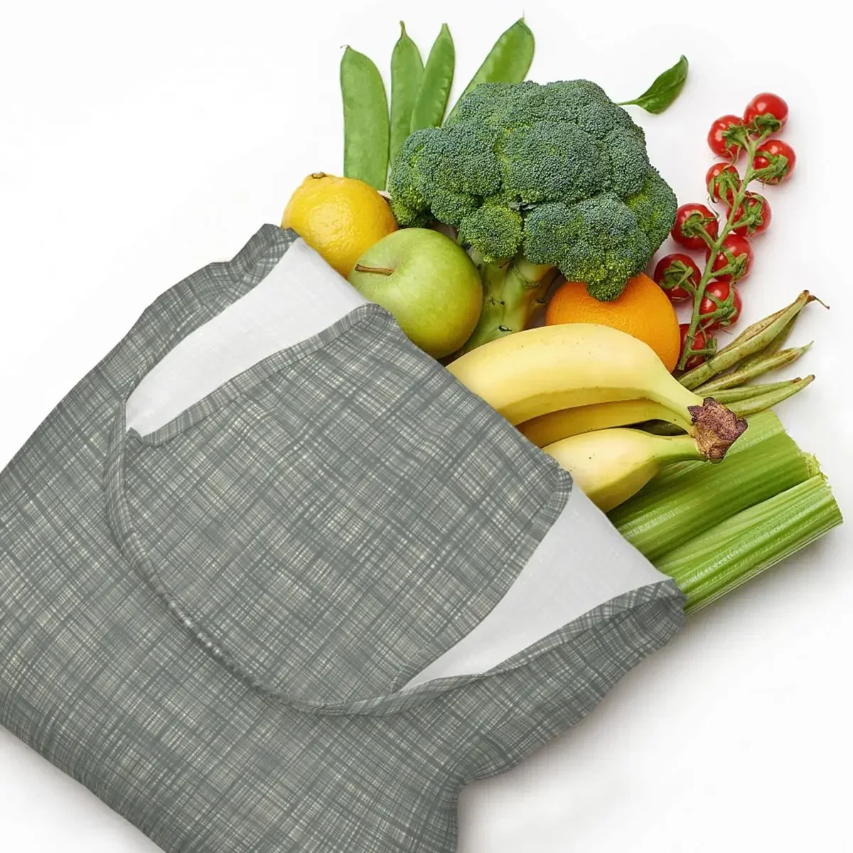 Пользовательские Scribble Серые Orla Kiely Бакалея Сумки для покупок Холщовые сумки-тоут