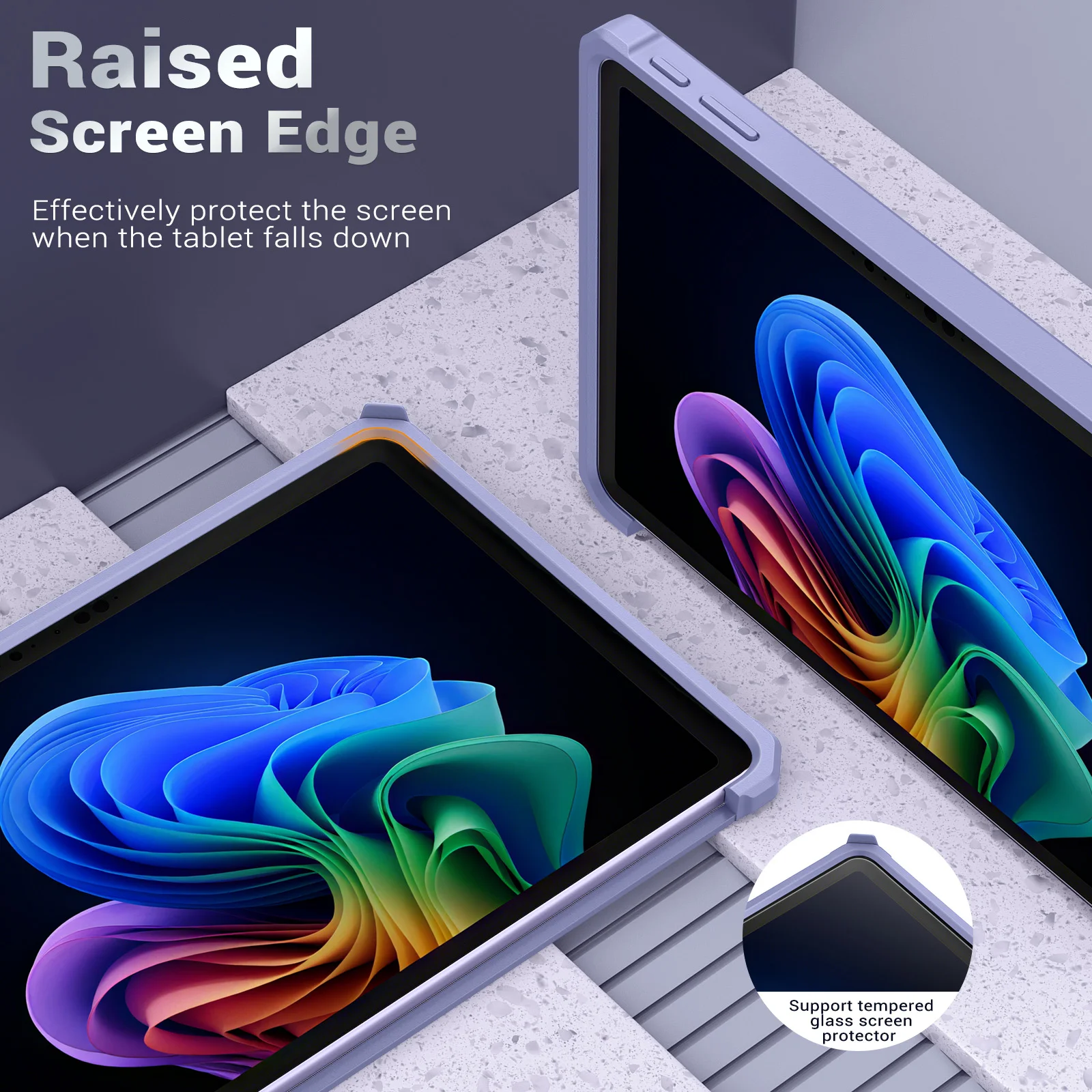 Чехол для Microsoft Surface Pro 12 дюймов 2025, защитный прочный чехол «все в одном» с задним держателем для ручек, поддержка насадки для клавиатуры (art.: 3920d292ec73e) - 3920d292ec73e