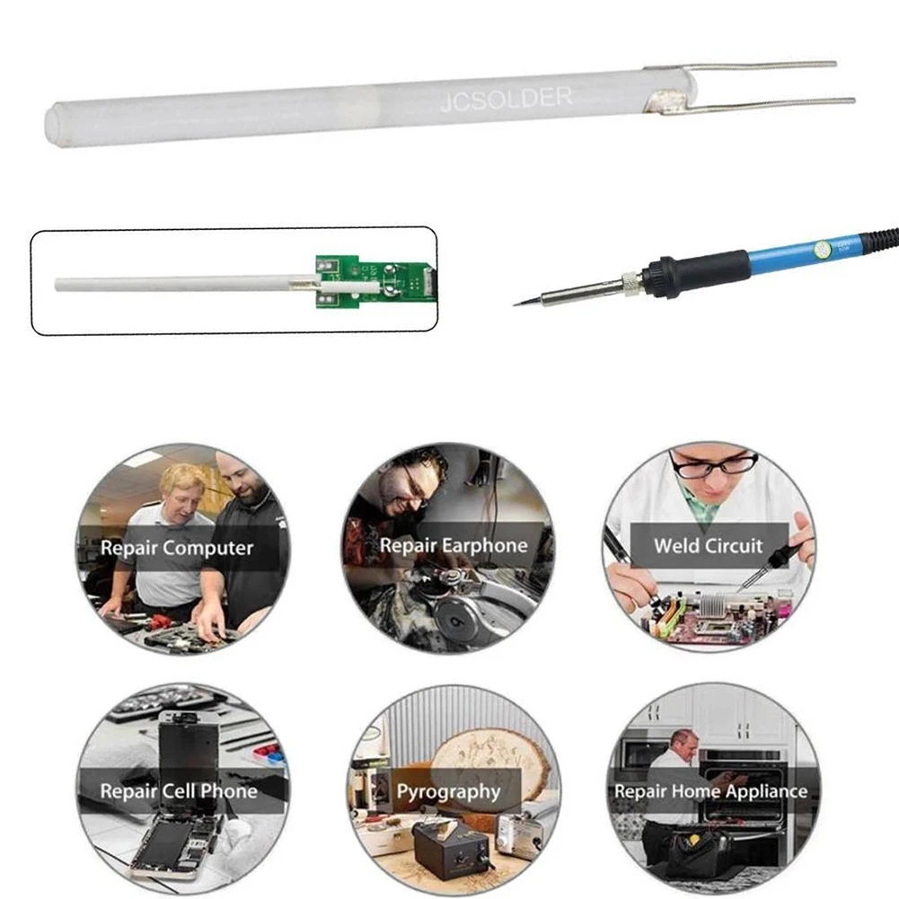 

60W/80W/100W Soldering Iron Core Ceramic 220V Electric Adjustable Heating Type 60x3.8mm Welding Iron Core Heater Welder