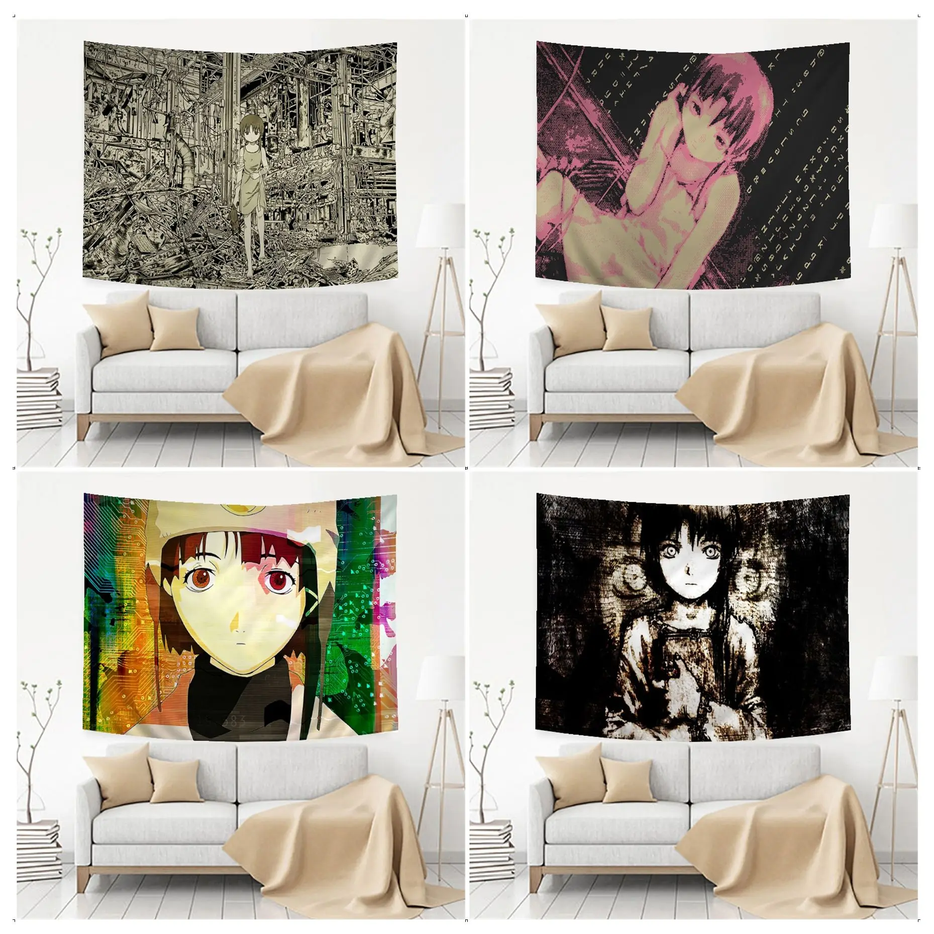 

Serial Experiments Chart Tapestry For Living Room Home Dorm Decor Art Home Decor