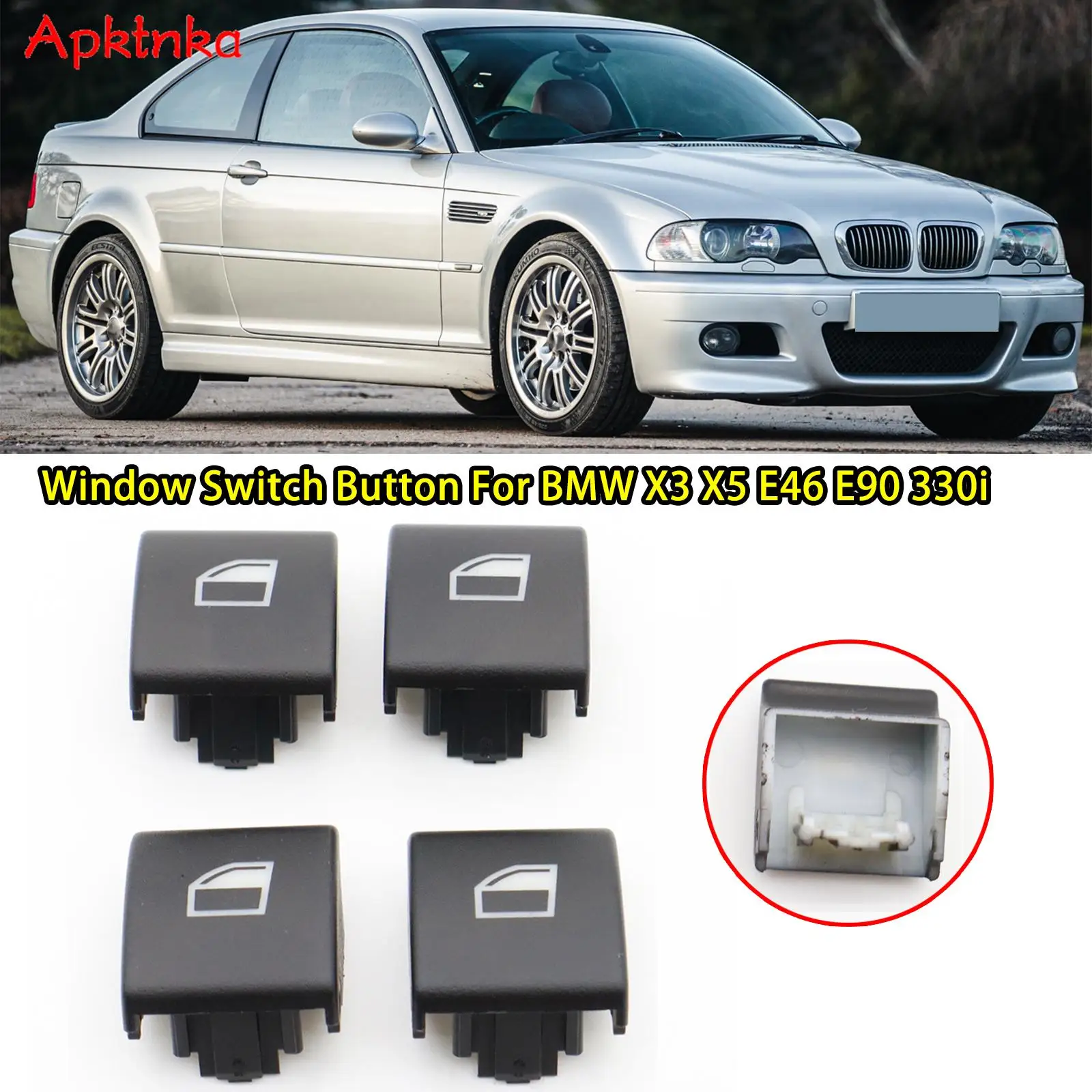 

Для BMW 3-Series E46 325xi 323i 325i 328i 330i 330xi X5 E53 X3 E83 Аксессуары для салона автомобиля Кнопка переключателя стеклоподъемника Крышка