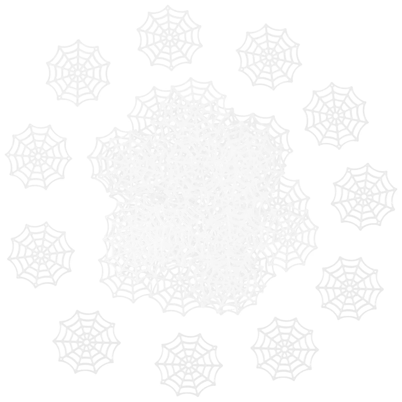 50 шт. пластиковые подставки в виде паутины на Хэллоуин черные аксессуары