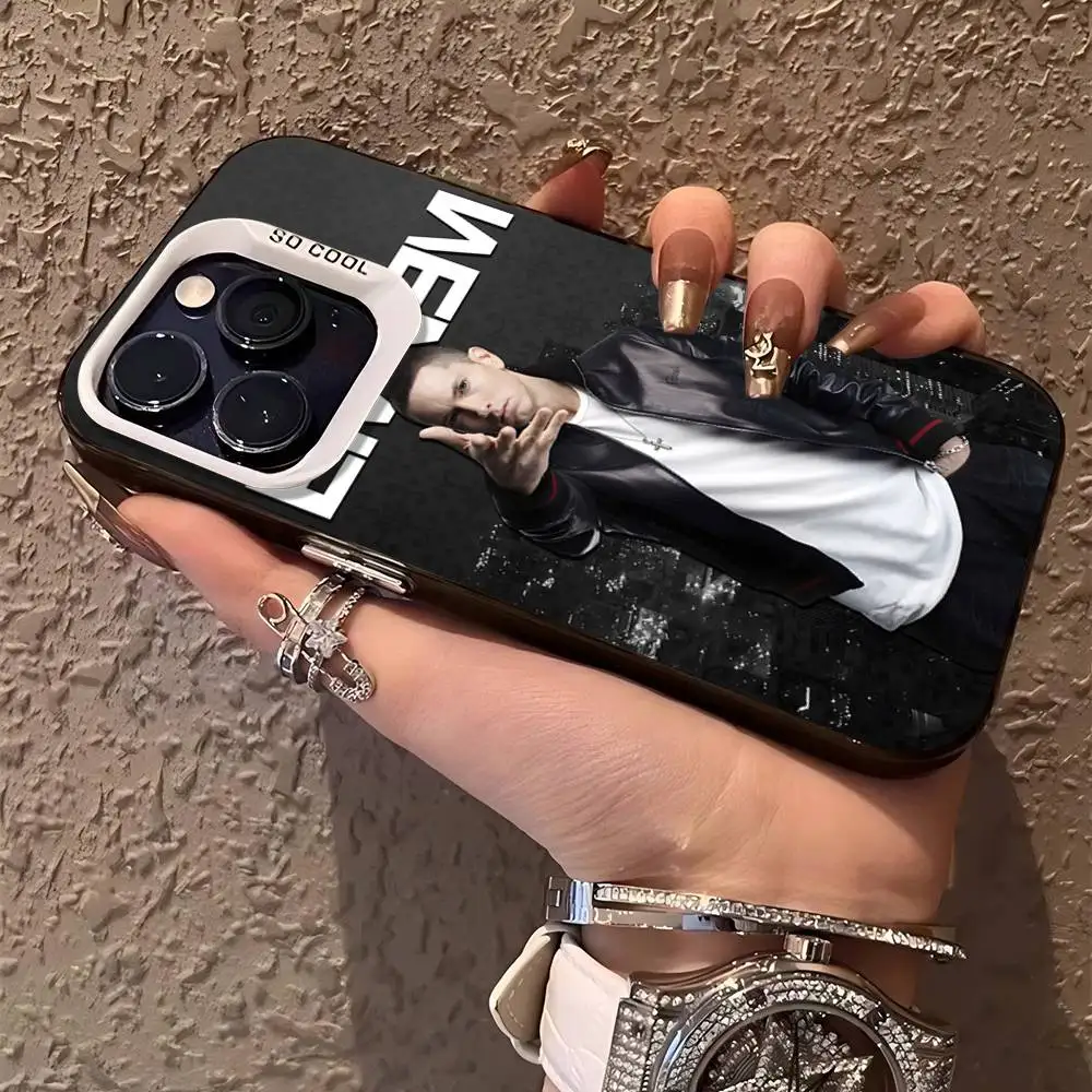 Фото Чехол для телефона Super Rapper Eminem, цвет серебристый, для iPhone 17 16 15 14 13 12 11 Pro Max Plus №1