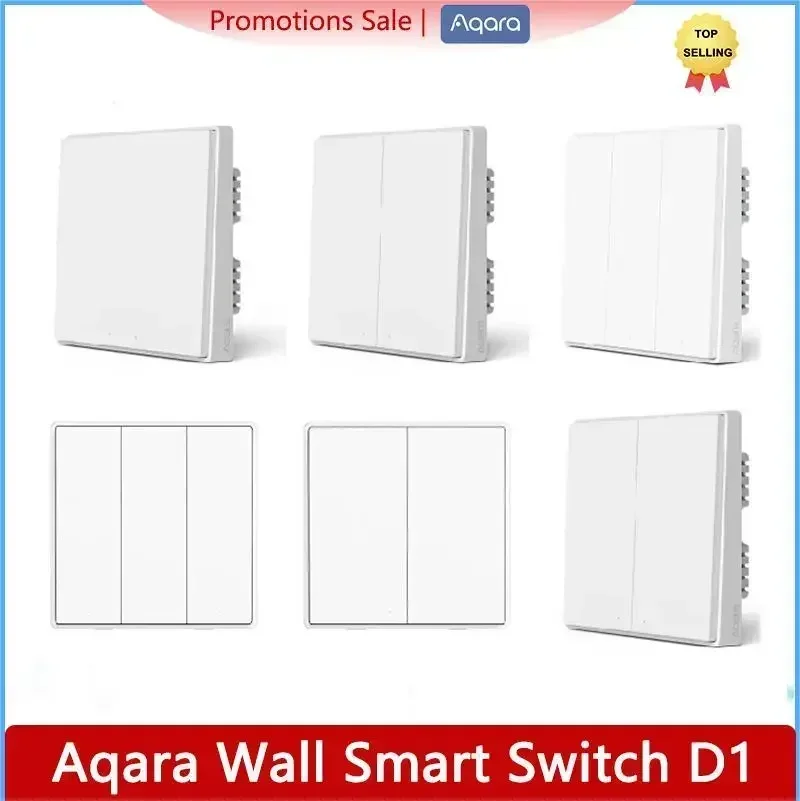 Умный выключатель Aqara D1 ZigBee Настенный Беспроводной Выключатель дистанционное