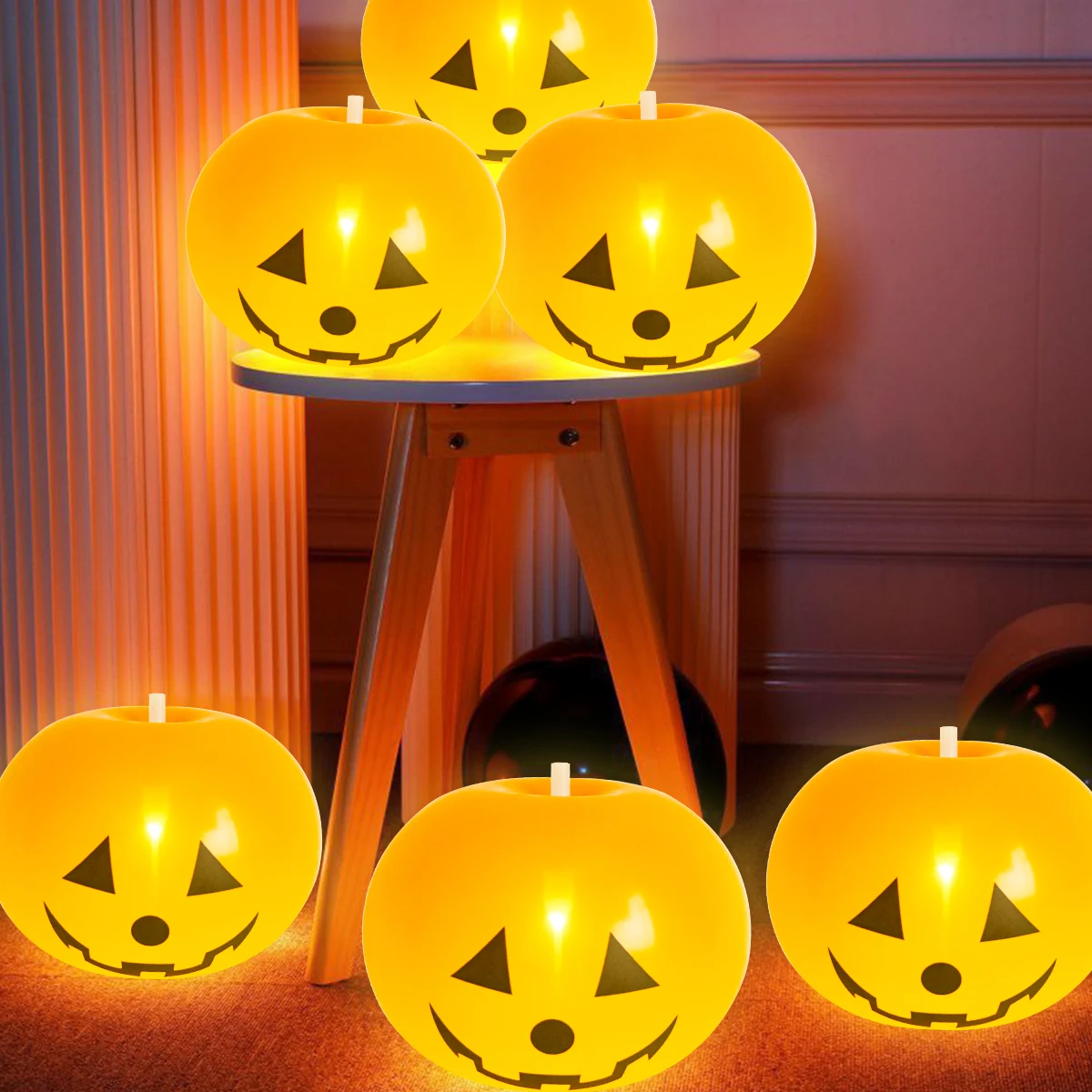 

Halloween Pumpkin Light Balloons Latex Pumpkin Happy Halloween Party Decoration For Home Trick Or Treat Halloween DIY Decor
