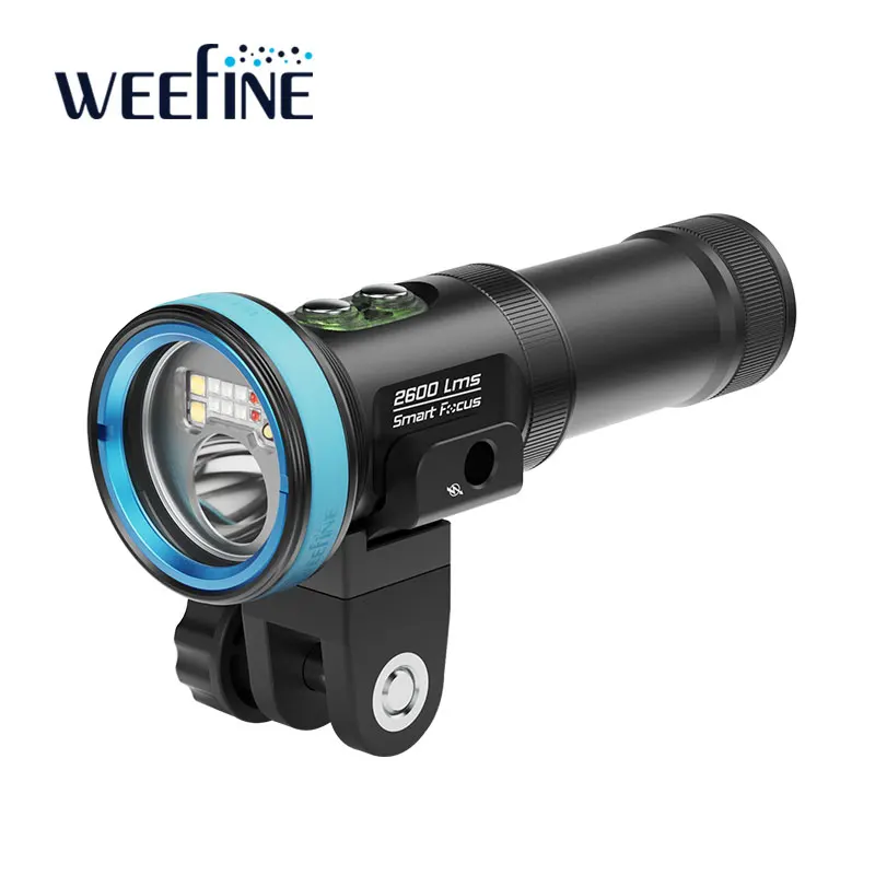 Фото WEEFINE WF103 Smart Focus 2600 люмен подводный видеосвет фонарик для подводного плавания фонарик подводная видеолампа для фотосъемки №1