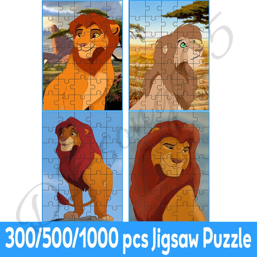 

Disney Paper Puzzle for Kids 35/300/500/1000 Pcs The Lion King Jigsaw Puzzle Simba Pictures Decompress Toy for Kids Adults Gifts