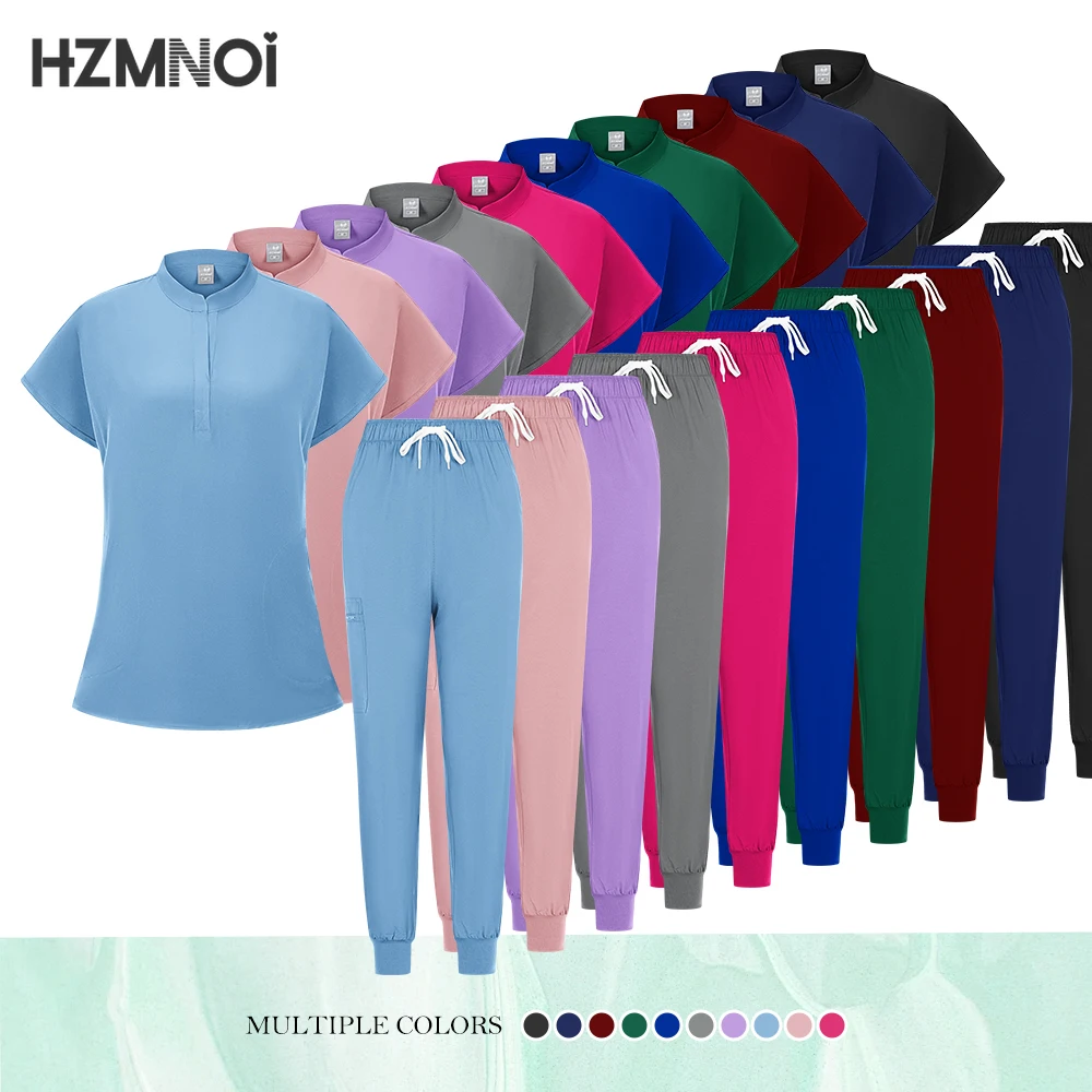 Хирургическая униформа женская медицинская блузка эластичный скраб комплекты