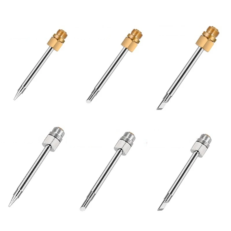 

Прочный металлический наконечник паяльника, универсальный интерфейс 510 для паяльной станции, набор из 6 инструментов