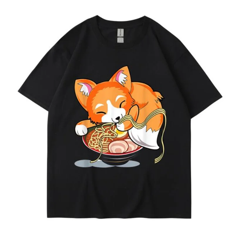 

Japanese Style Rabbit Cartoon Men Oversized T shirts NEW Summer Casual Baggy Short Sleeve Tees Harajuku Cotton Man T-shirt