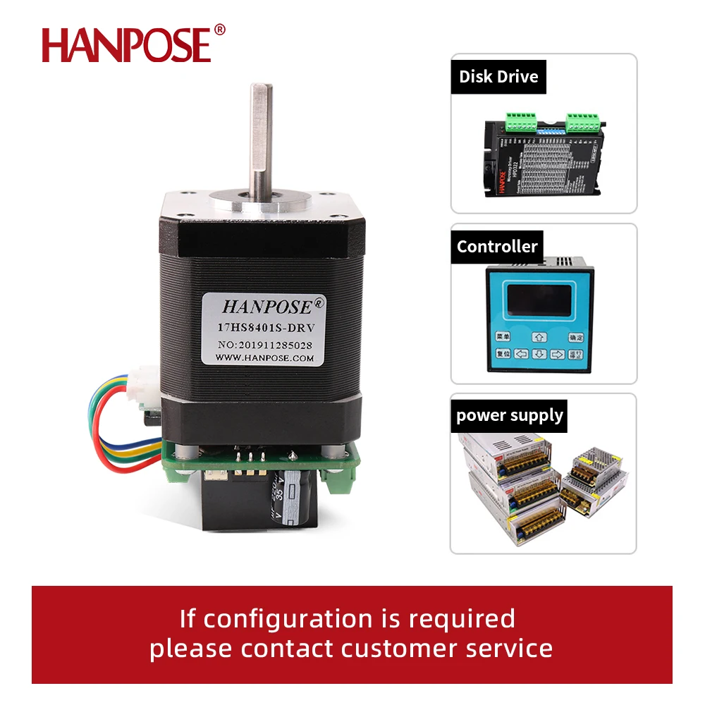 Двигатель Интегрированный Nema17 17HS8401S-DRV 1 8 градусов 42 шага шт.