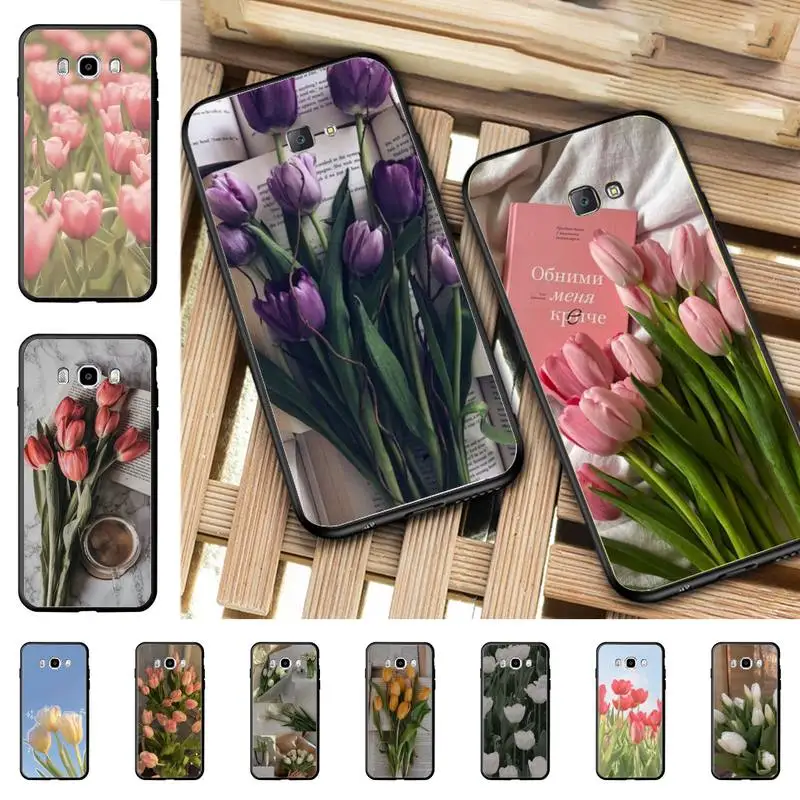

Tulip Flower Phone Case for Samsung J 2 3 4 5 6 7 8 prime plus 2018 2017 2016 core