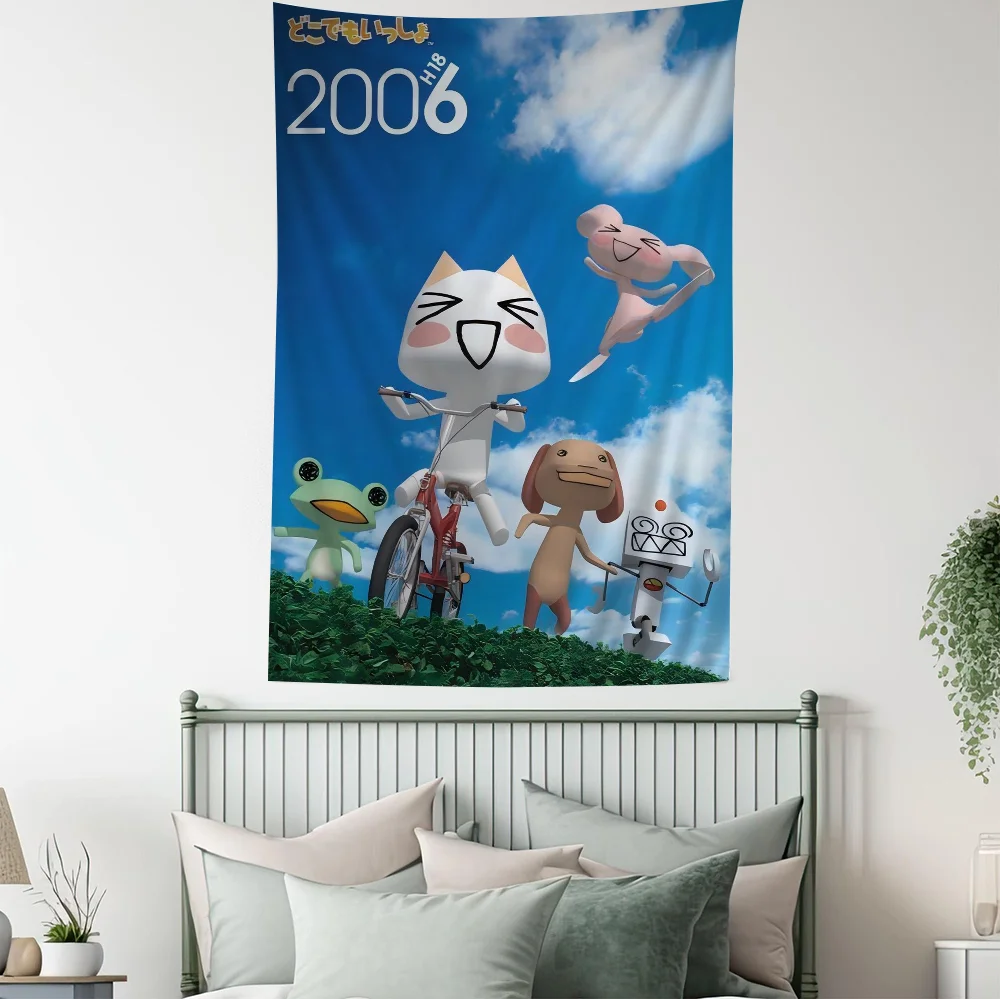 Cartoon I-Inoue T-Toro Cute Tapestry Hippie Flower Wall Carpets Dorm Decor Art Home