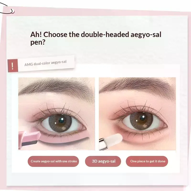 Фото Водостойкий двусторонний карандаш для глаз с эффектом Aegyo Sal, не размазывается, для естественного 3D макияжа глаз, инструмент для создания эффекта «лежащего шелкопряда» №5