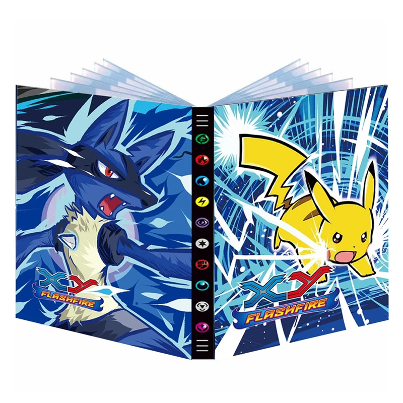 

NEW Pokemon Cards Album Book Cartoon Anime Pokémon Big 9 Pocket 432 Card XY Pikachu Collection Holder Game Map Binder Folder