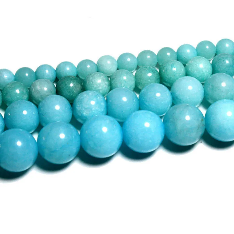 

Loose Spacer Amazonite Blue Stone Beads for Making Bracelet Necklace