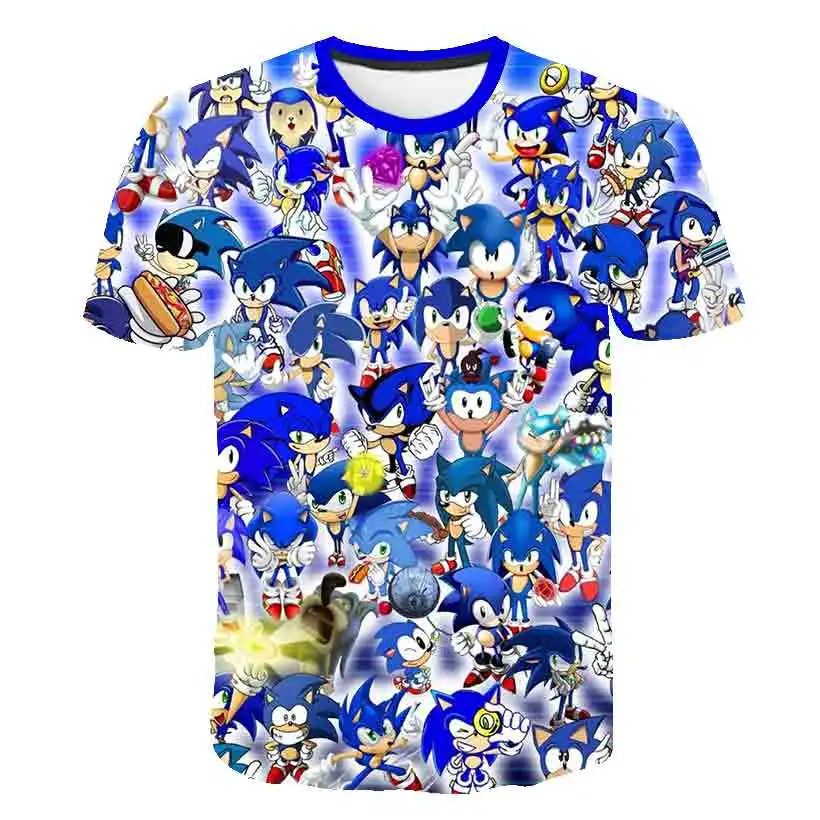 

Anime Popular T-Shirt Oversized Children's Short Sleeve Sonic 3D Printed T-Shirts Kids Boys Girls Tops T-Shirt Summer Clothes