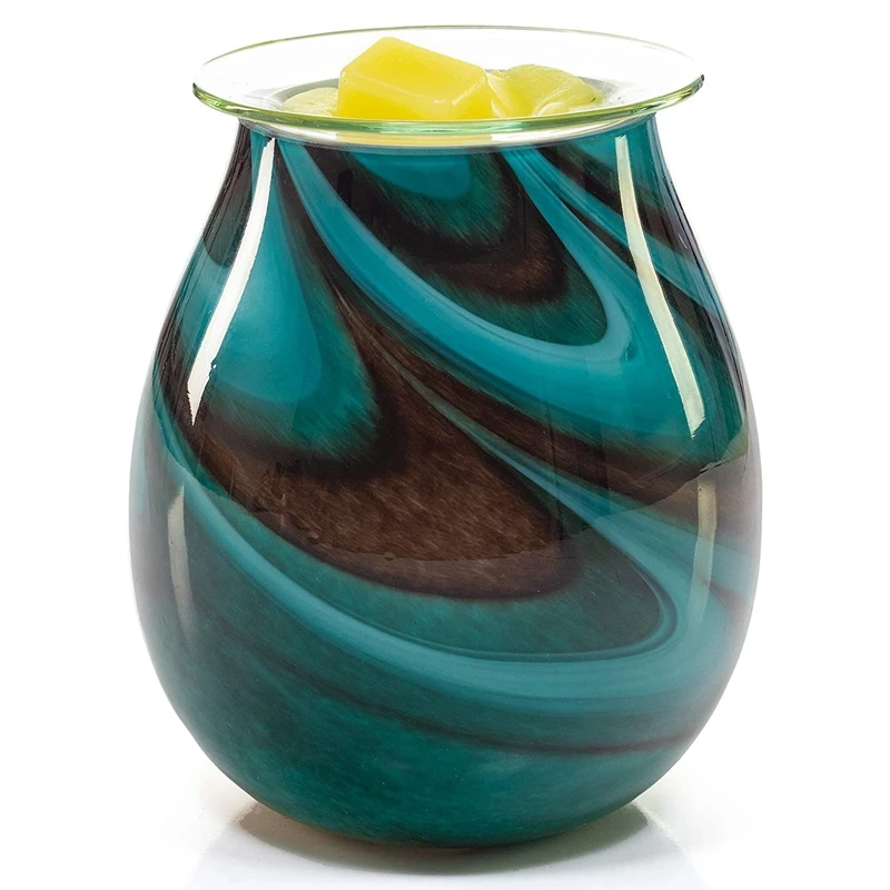 

Стеклянная электрическая подсвечник с воском, подсвечник для ароматерапии, подсвечник для эфирного масла, плавильная лампа для воска с аме...