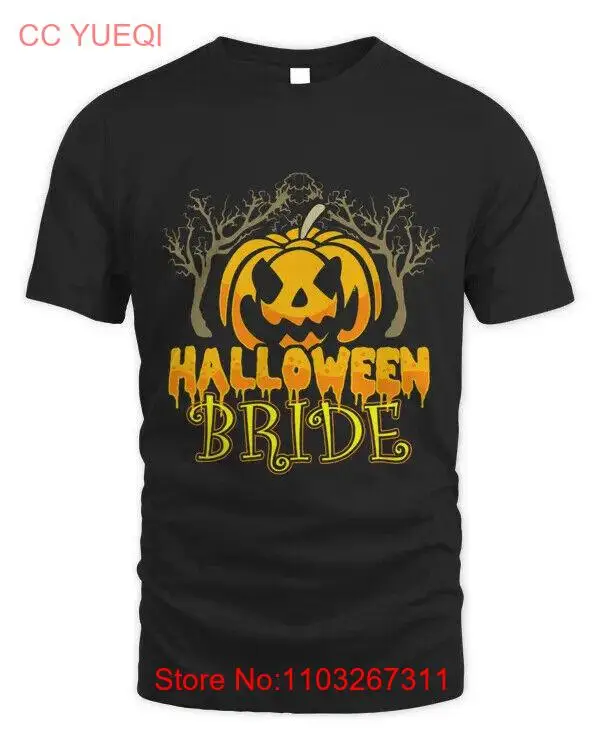 Стандартная футболка унисекс для Хэллоуина невесты свадьбы юбилея тыквы