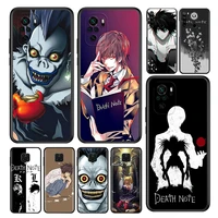 death note comic anime silicone coque for xiaomi redmi note 11 11t 10 10s 9 9s pro max 10t 9t 8t 8 7 6 5 pro phone case