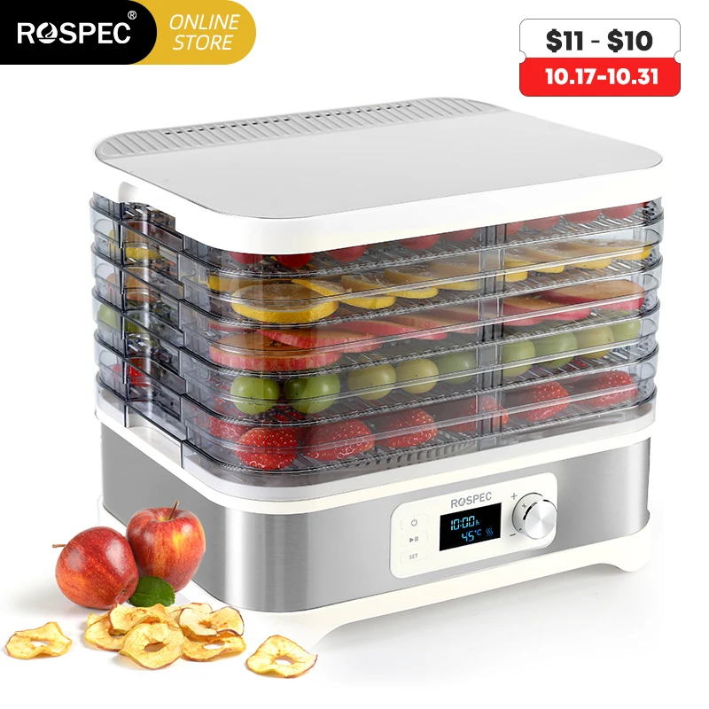 

Бытовая сушилка ROSPEC для фаст-фуда, бытовой пищевой Дегидратор, сушилка из нержавеющей стали, электрическая сушилка воздуха, сушка фруктов, м...
