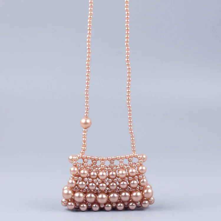 Small Pearl Beads Restoring Ancient Ways Design Manual Fairy Joker Mini Bag Summer Girl Worn One Shoulder Beach Bag