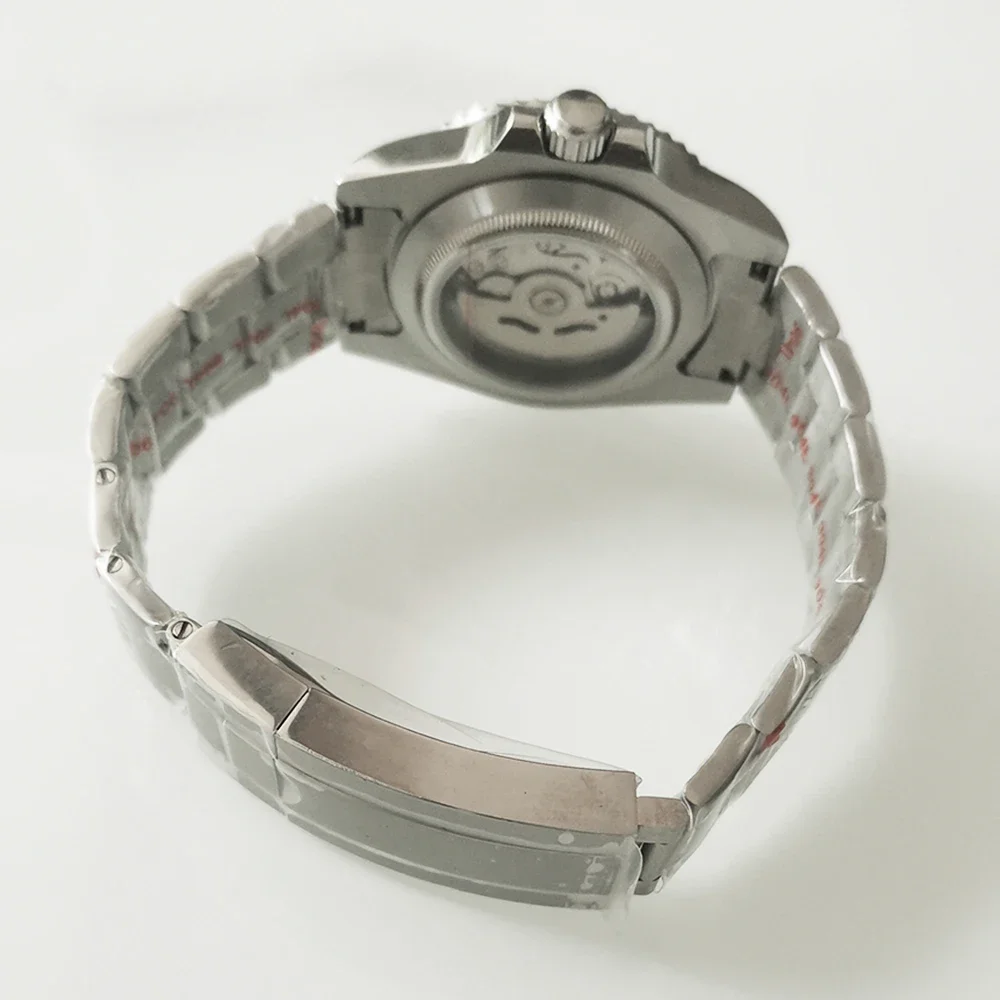 Механические часы 40 мм с сапфировым стеклом автоматические мужские черный белый