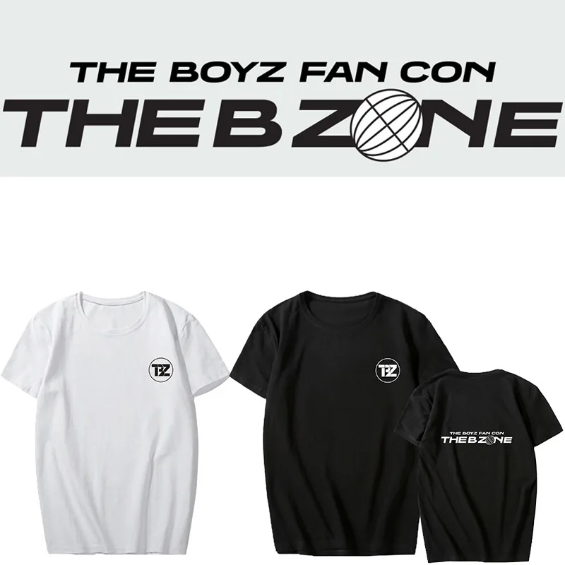 

Футболки Boyz с фанатом CON B ZONE, хлопковая футболка с коротким рукавом и круглым вырезом, высококачественные Поклонники Kpop