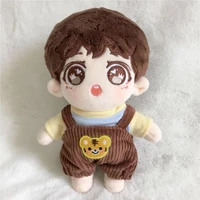 handmade 15cm 20cm doll clothes yellow edge blue bottom t shirt corduroy suspenders suit without doll