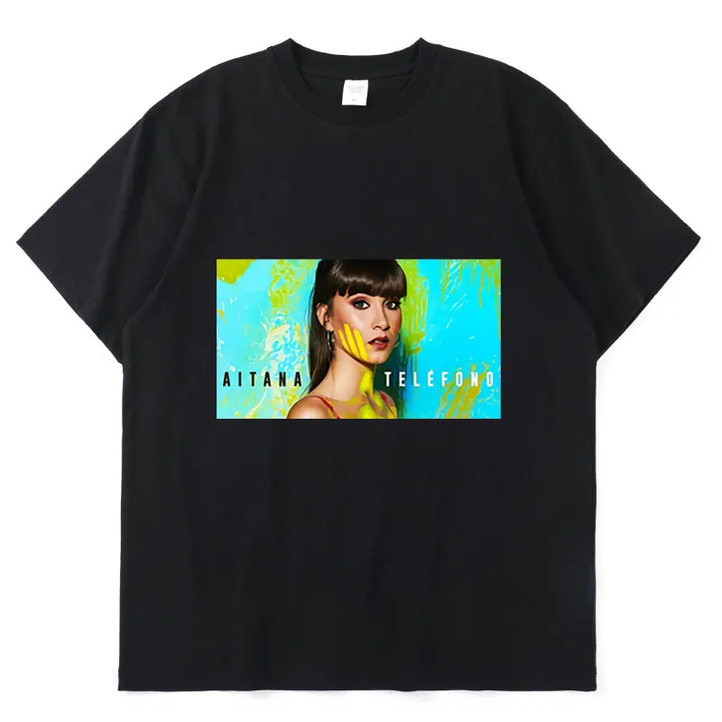 

Aitana Ocana Singer 2022 Classic Colorful Personality Print Summer Short Sleeve Cotton Loose Casual Design Sports Woman T-shirt