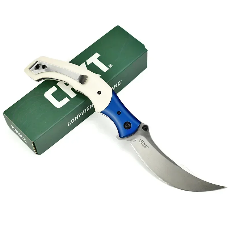 Острый тактический нож складной изогнутый высокой твердости для кемпинга