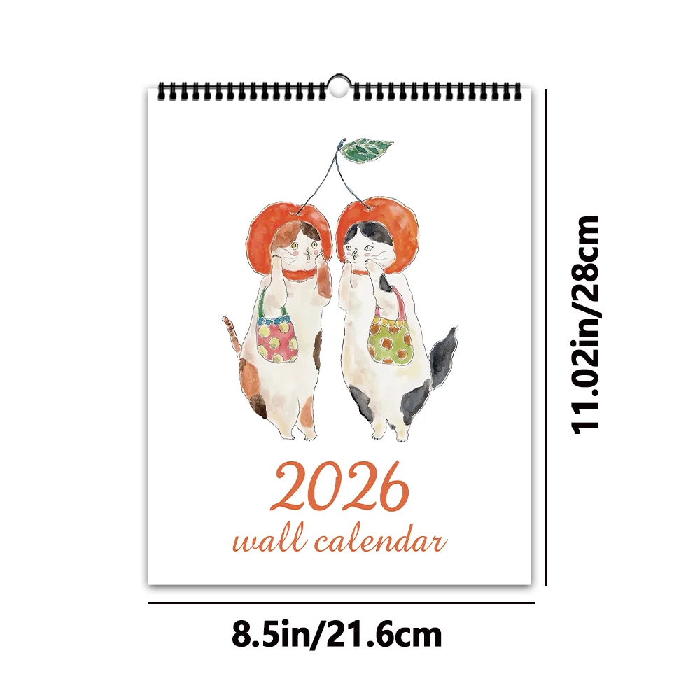 

Настенный календарь 2026 год с дизайном кошек-суши