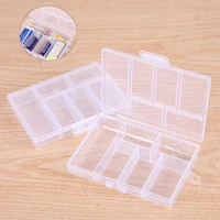 box round 6 grid clear plastic jewelry storage case container packaging box for earrings rings beads collecting small items