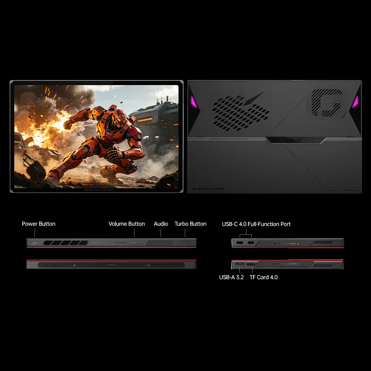 Фото Игровой портативный ПК OneXPlayer X2 3-в-1, 10.95-дюймовый экран 2.5K 120 Гц. Съемные контроллеры-переключатели №5