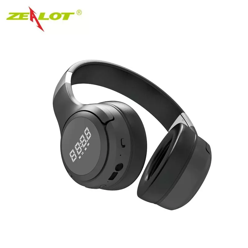 

ZEALOT B28 Wireless Headphones Noise Reduction Bluetooth Earphone Stereo Foldable Sport Headset With Mic LED Digital Display