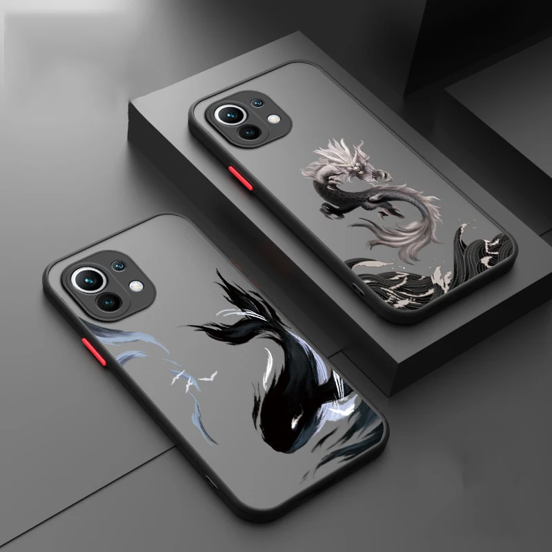 

Dragon Phone Case for Xiaomi Mi 12 11 11T 10T Lite Redmi Note 11S 10s 10 9 9S Pro Max Poco X4 X3 NFC Soft Bumper Frosted Cover