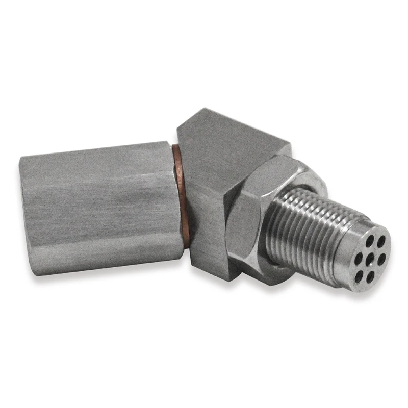 

45 Degree O2 Oxygen Sensor Connector M18X1.5 Mini Catalytic Converter Spacer Engine Light Check Bung Catalytic Converter