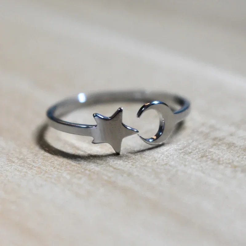 Минималистичное Открытое кольцо из нержавеющей стали золотого и серебряного