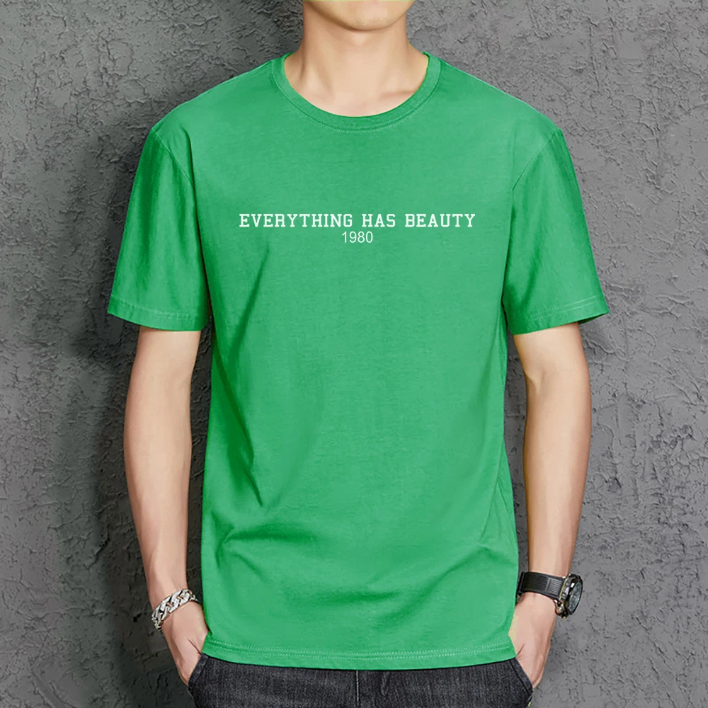 

Ererithing Has Beauty 1980 Мужская футболка винтажная одежда оверсайз Удобная Дизайнерская одежда дышащая хлопковая Мужская футболка
