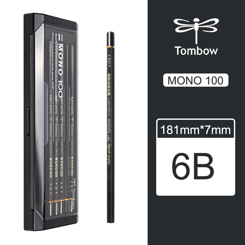 

Набор из 12 черных карандашей TOMBOW MONO100