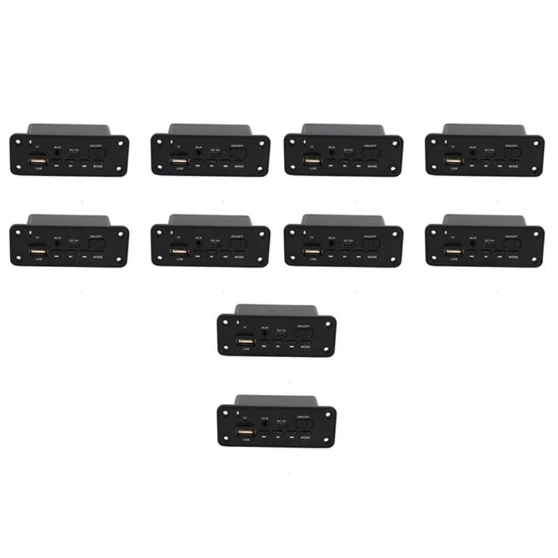 

10X Hands-Free MP3 Player Decoder Board 2 X 3W Amplifier DC 5V MP3 WMA Wireless Bluetooth 5.0 Decoder Board Audio Module