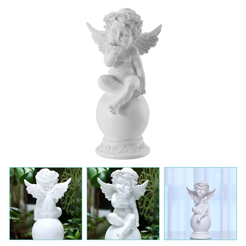 

Angel Ornament Sitting Angel Statue Figurine Angel Decor for Home Garden