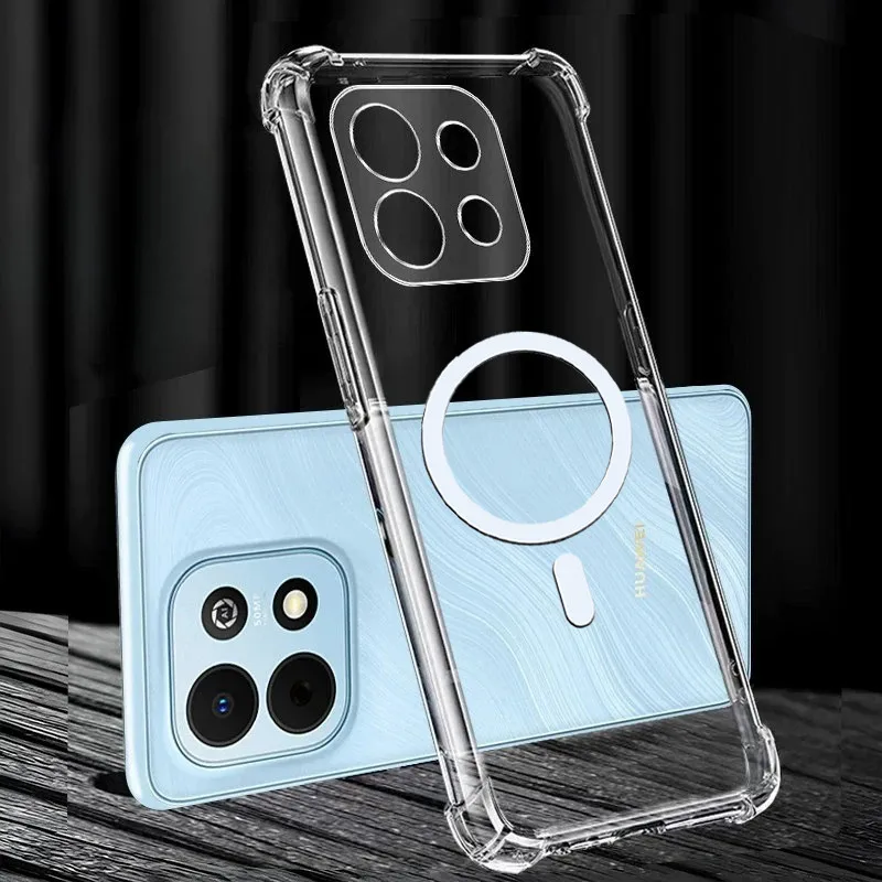Фото Прозрачный чехол для Huawei NOVA Y74 MGA-LX3, мягкий, с магнитной наклейкой, защитный от падений №2