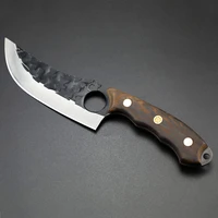 6inch forging hide skinning knife hammer pattern ring butchers knife pick bones machete outdoor kitchen knife pig knife special